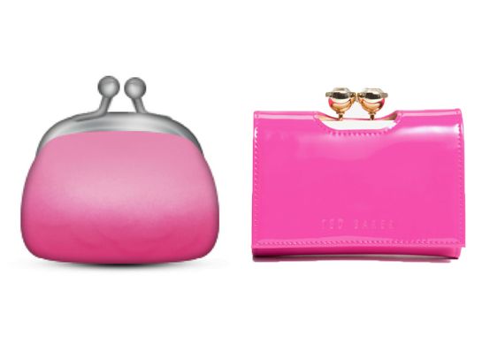 Ted Baker pink purse and emoji