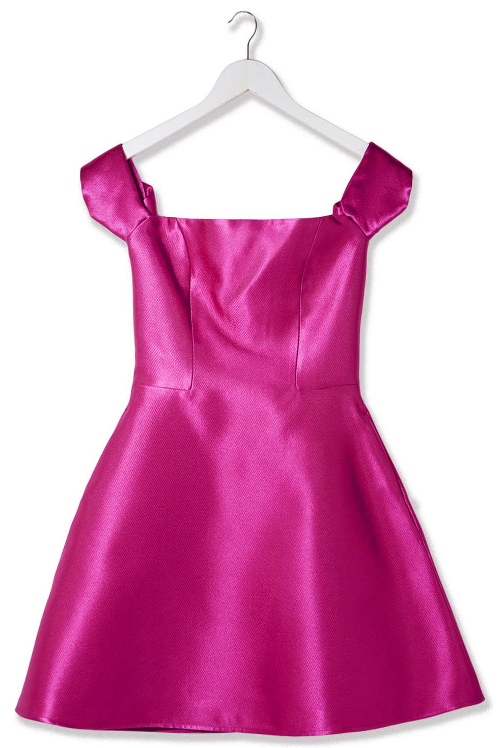Dress, Purple, Textile, Magenta, White, Pink, Pattern, Lavender, One-piece garment, Clothes hanger, 