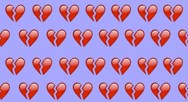 broken heart emoji background