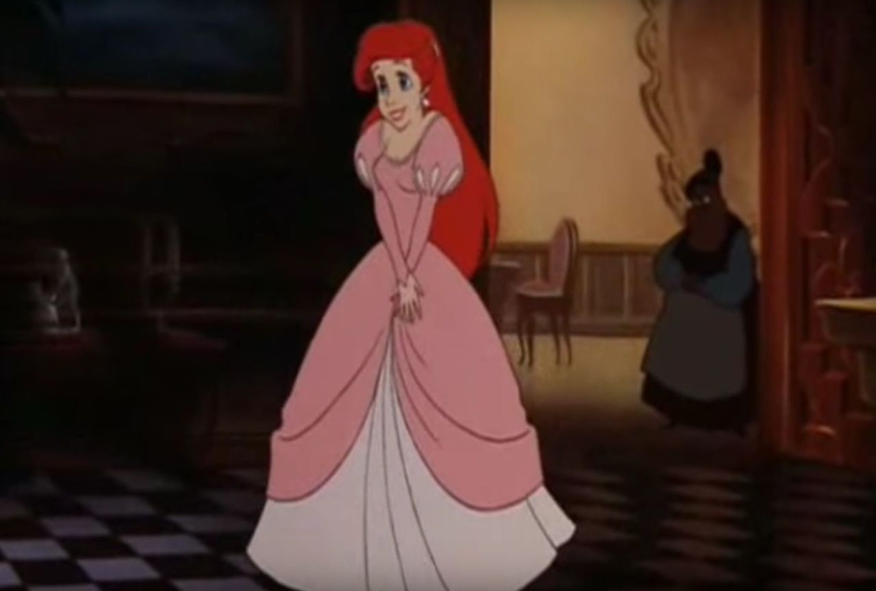 ariel in her dress