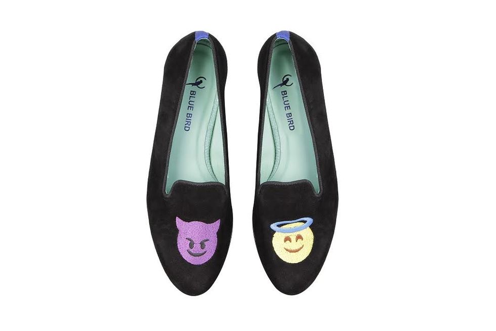 Blue Bird emoji shoes