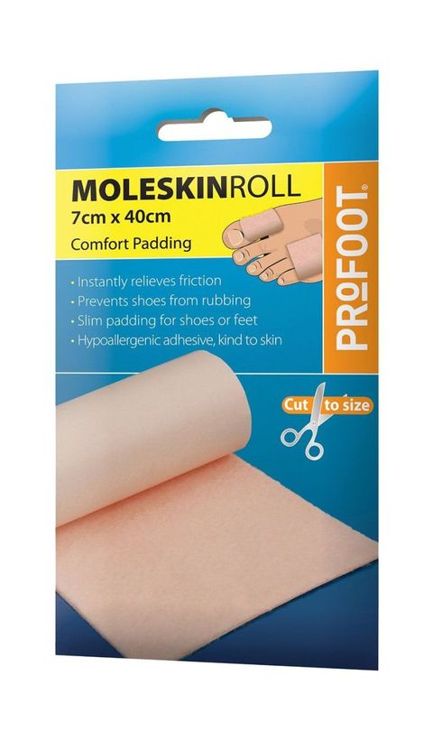 Moleskin roll for shoes