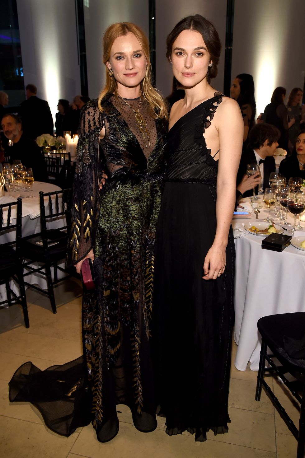 Diane Kruger and Keira Knightley at an evening honouring Valentino