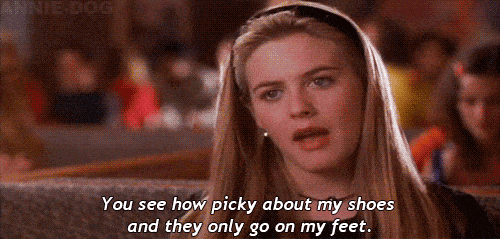 Cher from Clueless picky about shoes