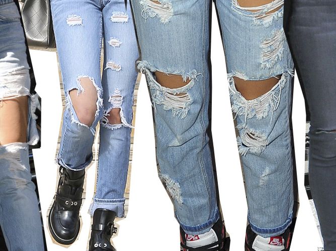 How to Make 90s Grunge Inspired Knee Ripped Jeans: 15 Steps