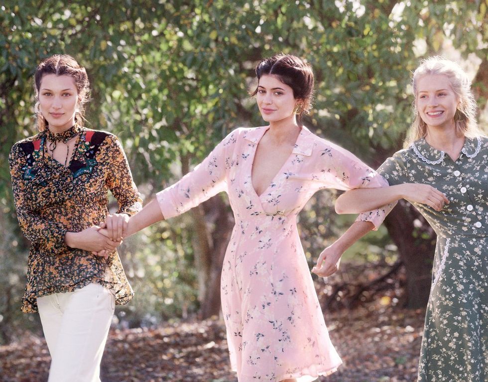 Kylie Jenner, Bella Hadid and Lottie Moss for Vogue