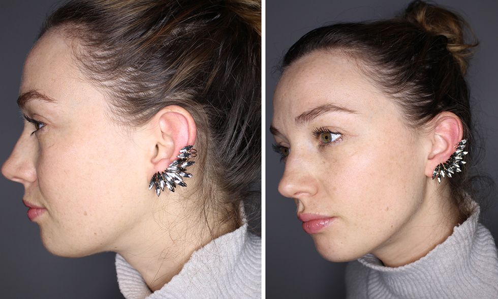 Jess modelling Accessorize ear cuffs