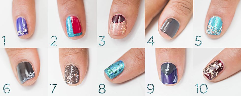 10 ways to wear sparkly party nails