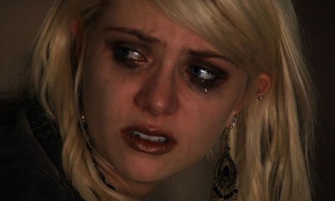 Taylor Momsen crying as Jenny Humphrey in Gossip Girl