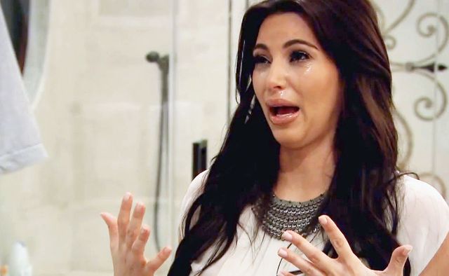 Kim Kardashian cry face