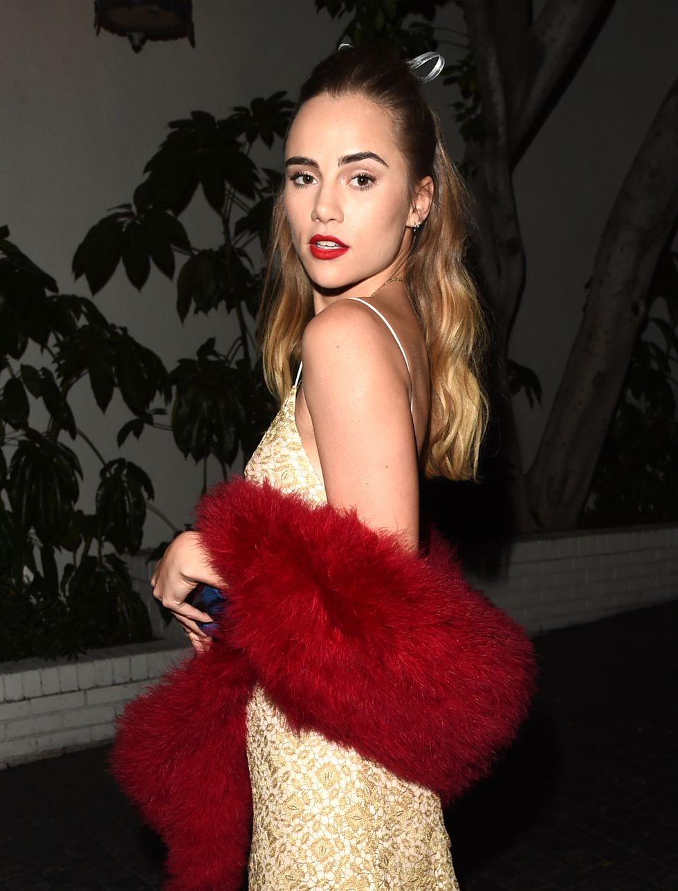 Suki Waterhouse at the 2016 W Magazine pre-Golden Globes party