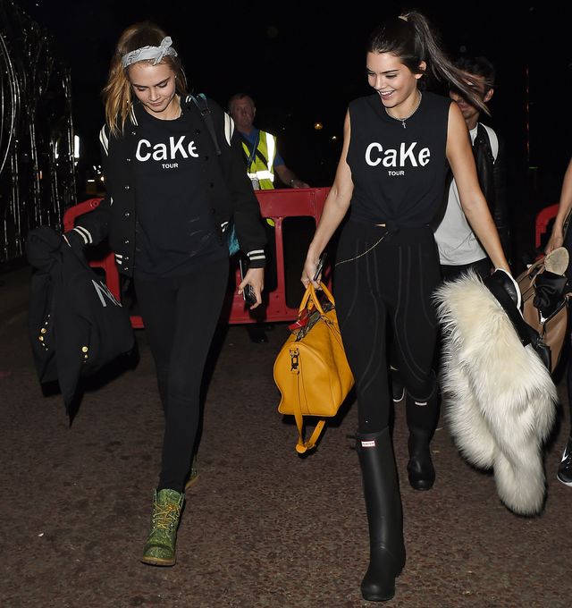 Cara Delevingne and Kendall Jenner wearing CaKe T-shirts