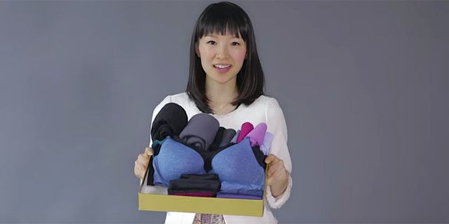 Marie Kondo técnicas de dobra de roupa íntima