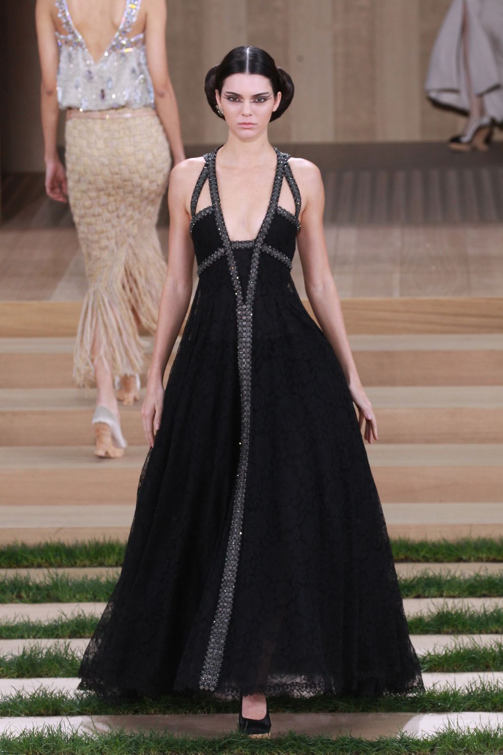Kendall Jenner on the Chanel catwalk at haute couture fashion week