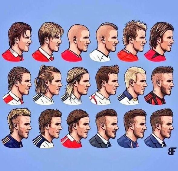 David Beckham's hairstyles