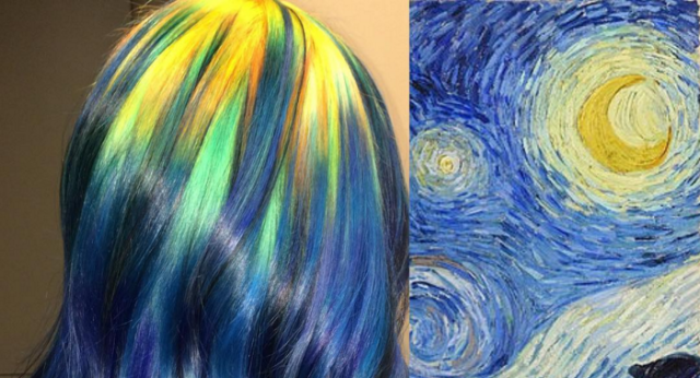 This colourist dyes hair to look like famous paintings including Van Gogh