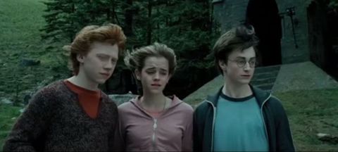 ron weasley, harry potter and hermione