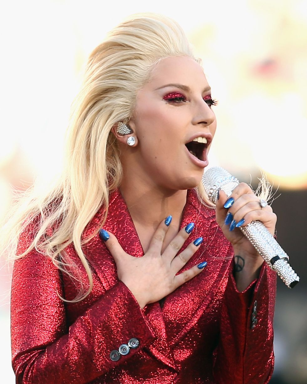 Lady Gaga Sings The National Anthem At Super Bowl 50