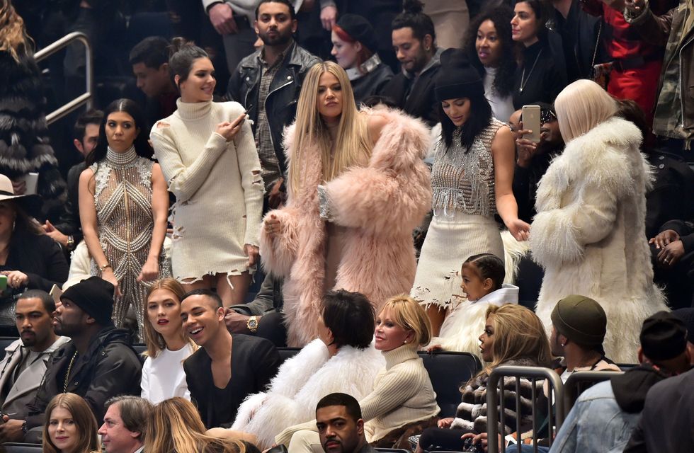 The Kardashians at Kanye's Yeezy season three show