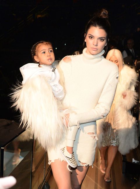 North West at the Yeezy season 3 show