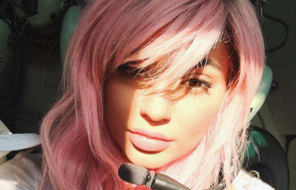 Kylie Jenner pink hair for Valentine's Day