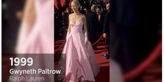 Gwyneth Paltrow wearing Ralph Lauren at the 1999 Oscars