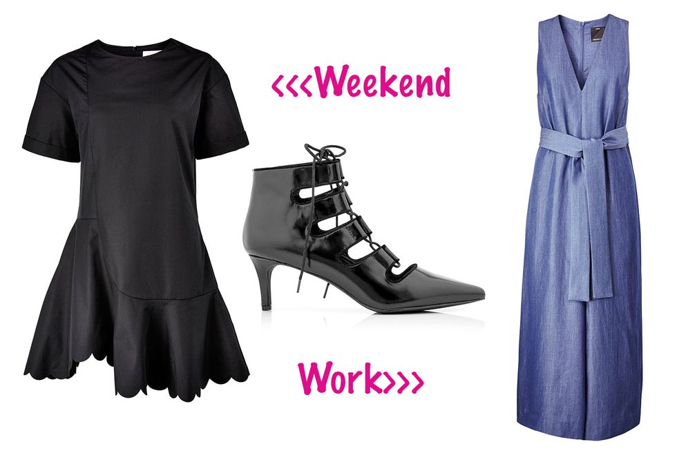 Weekend and work lace-up heels