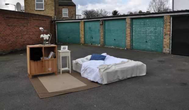 Airbnb listing in car park