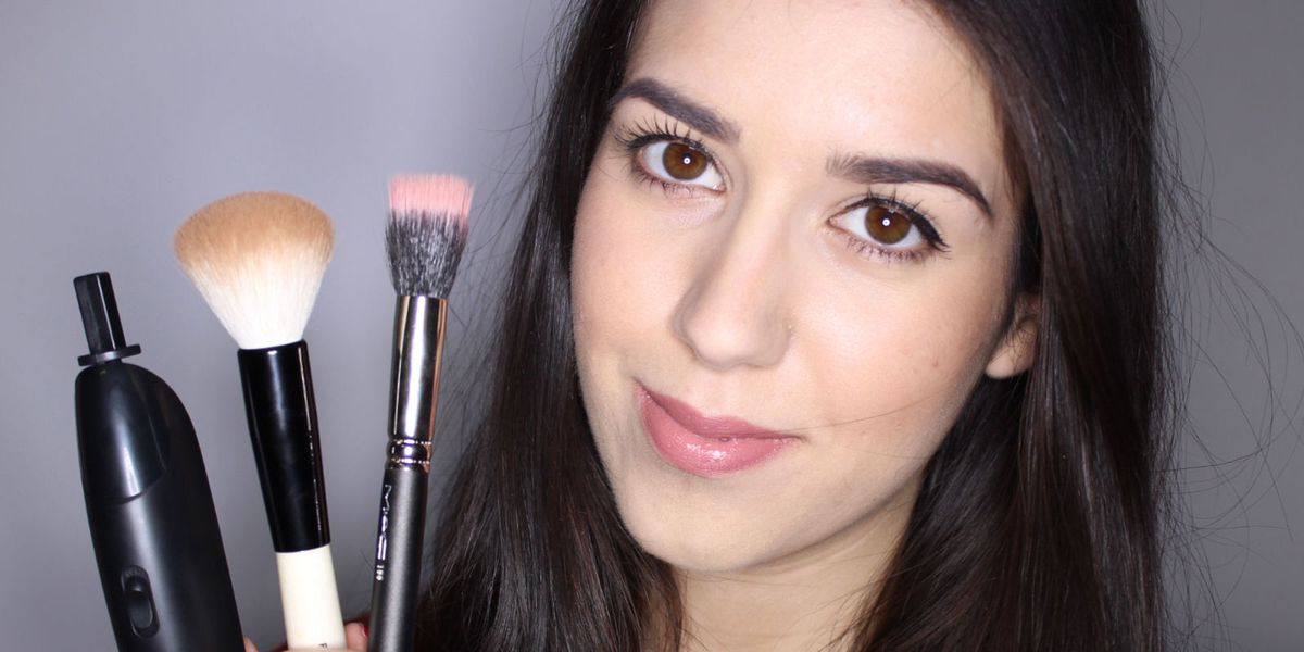 This tool will wash and dry your makeup brush in 10 seconds