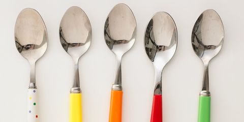 colourful teaspoons