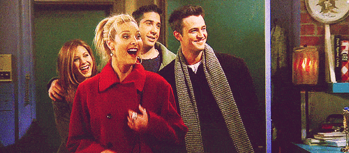 Phoebe in Friends excited jumping