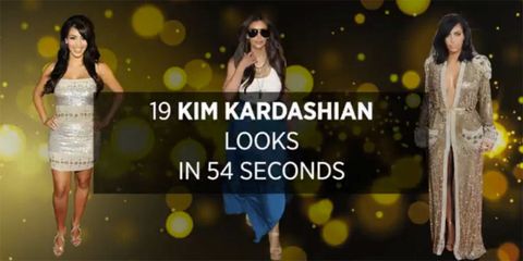 19 Kim Kardsahian looks in 54 seconds