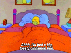 Homer Simpson in bed