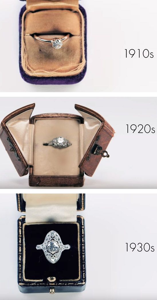 Engagement rings from 1910-1930