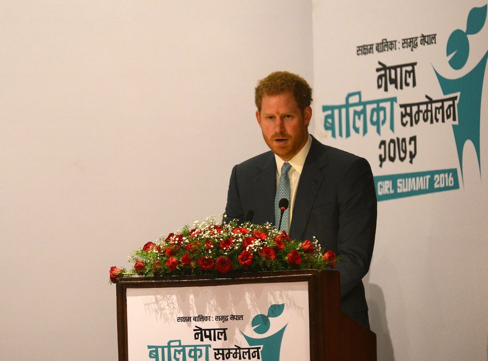 Prince Harry at the Nepal Girls Summit