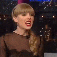 Taylor Swift screaming GIF