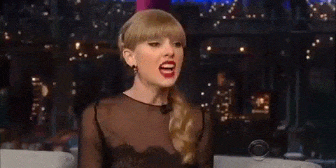 Taylor Swift screaming GIF