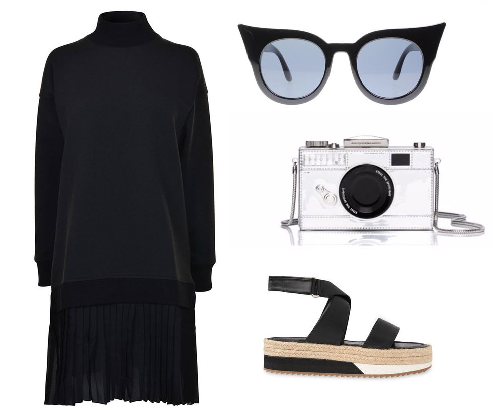 How to wear head to toe black in spring