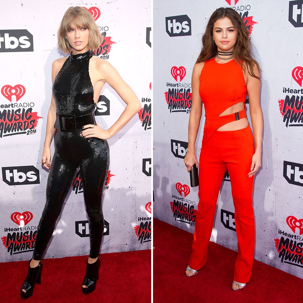Taylor Swift and Selena Gomez at the iHeart Radio 2016 Awards