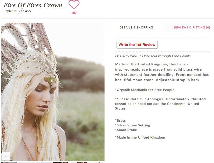 Free People feather crown