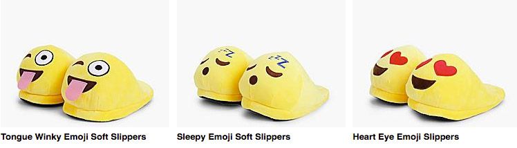 Emoji slippers by Boohoo