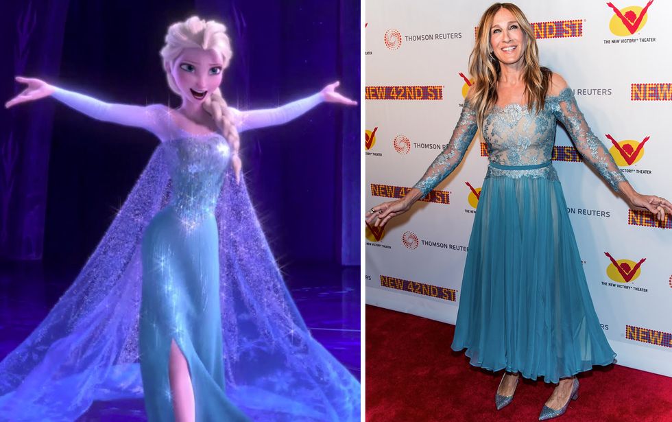 Elsa from Frozen and Sarah Jessica Parker