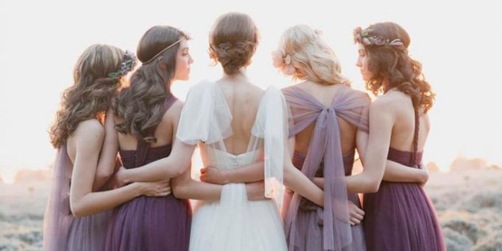 Bridesmaid dresses from the back