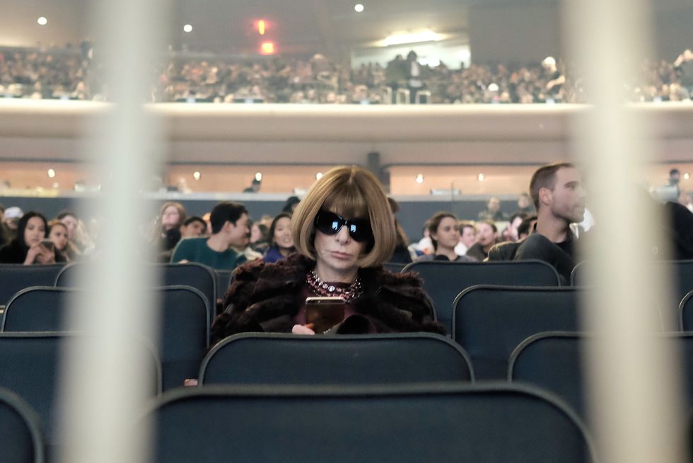 Anna Wintour at Kanye's Yeezy fashion show