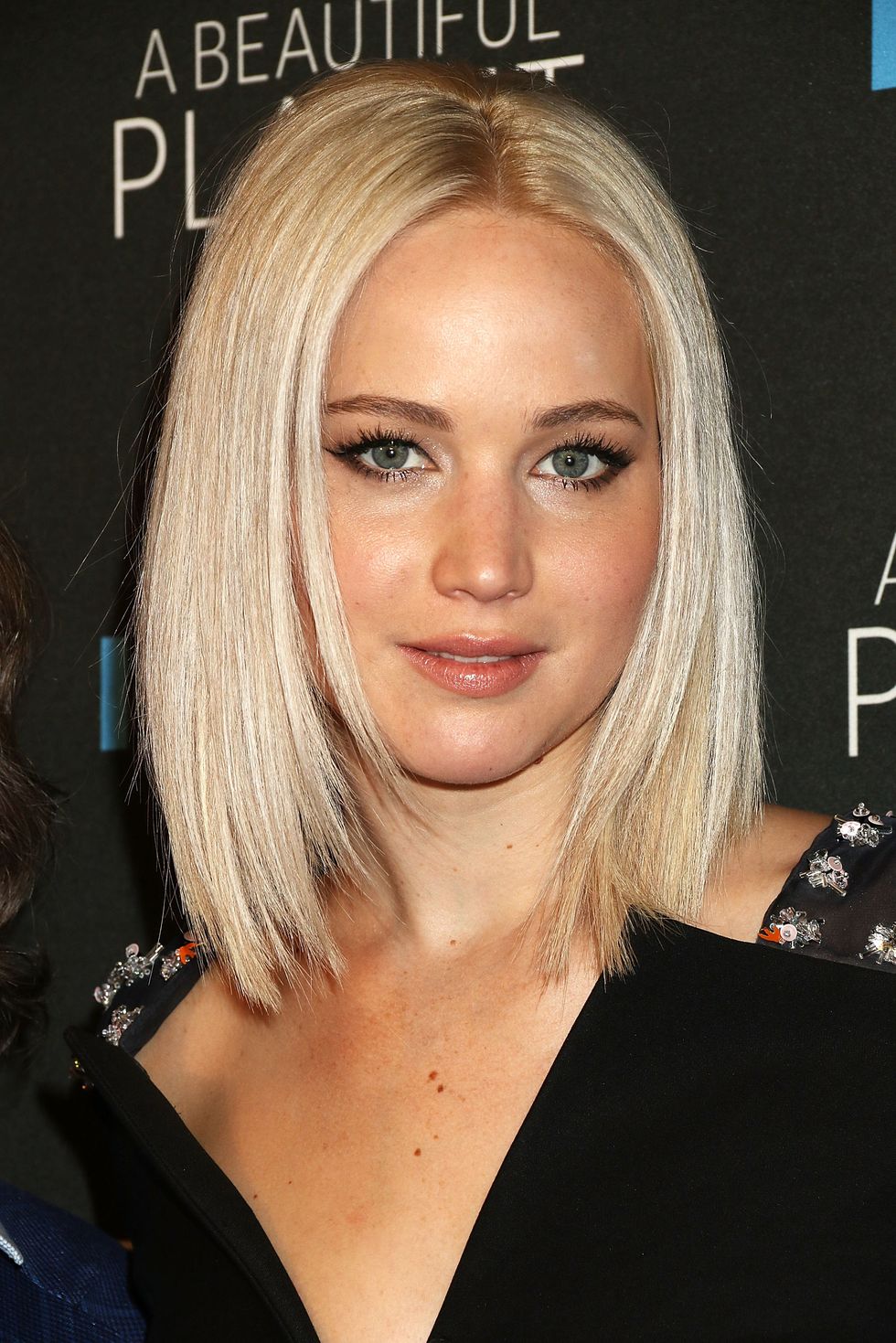 Jennifer Lawrence at the premiere of A Beautiful Planet
