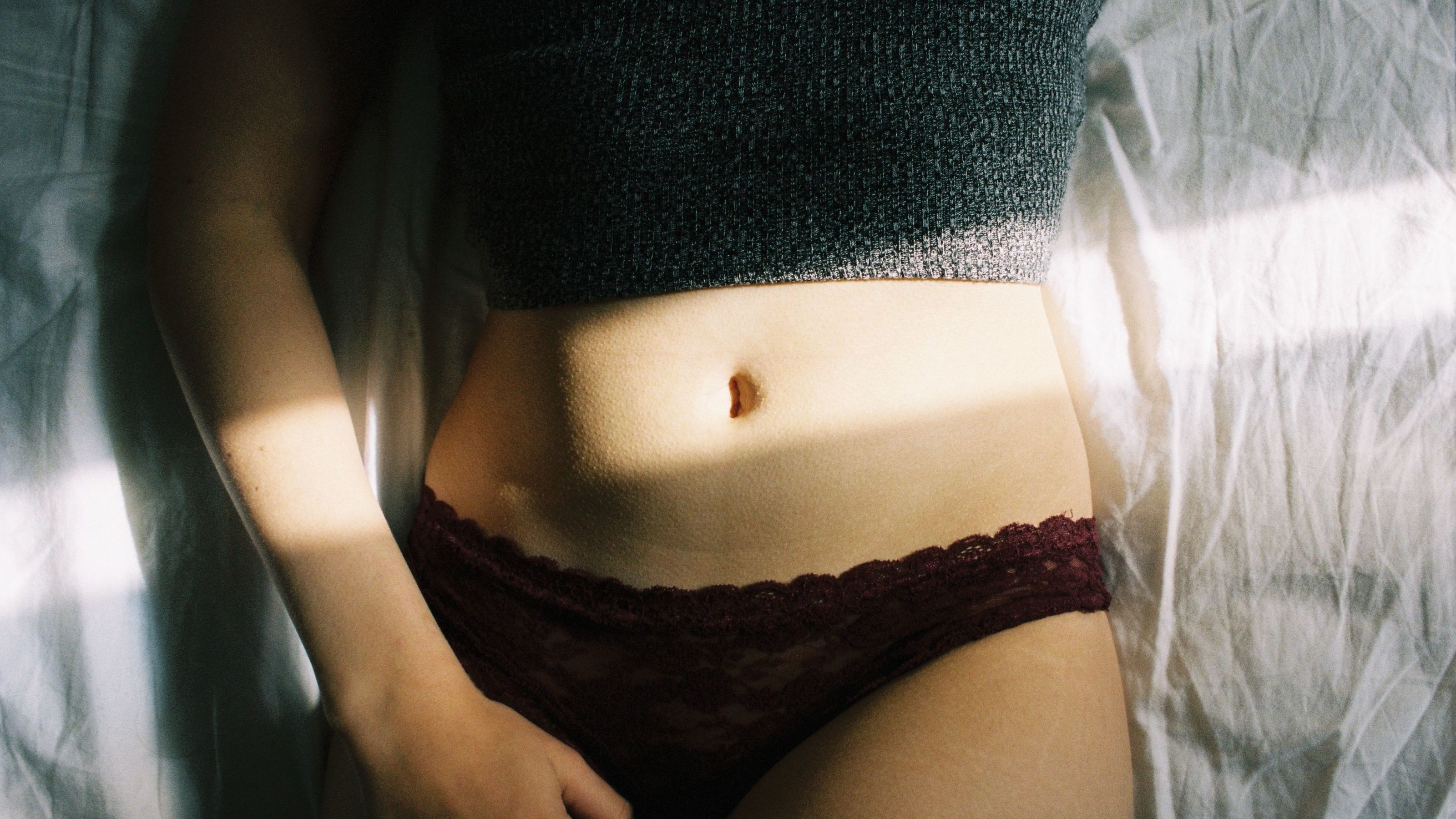 wearing her knickers