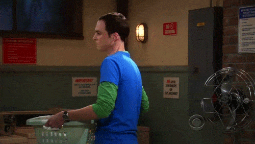 Big Bang Theory washing gif
