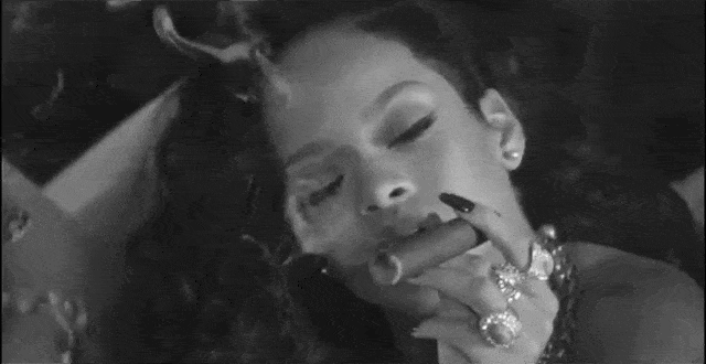 Rihanna smoking