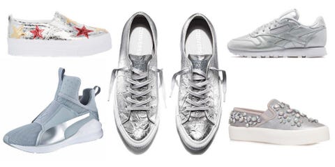 20 pairs of shiny silver trainers to brighten up your weekend