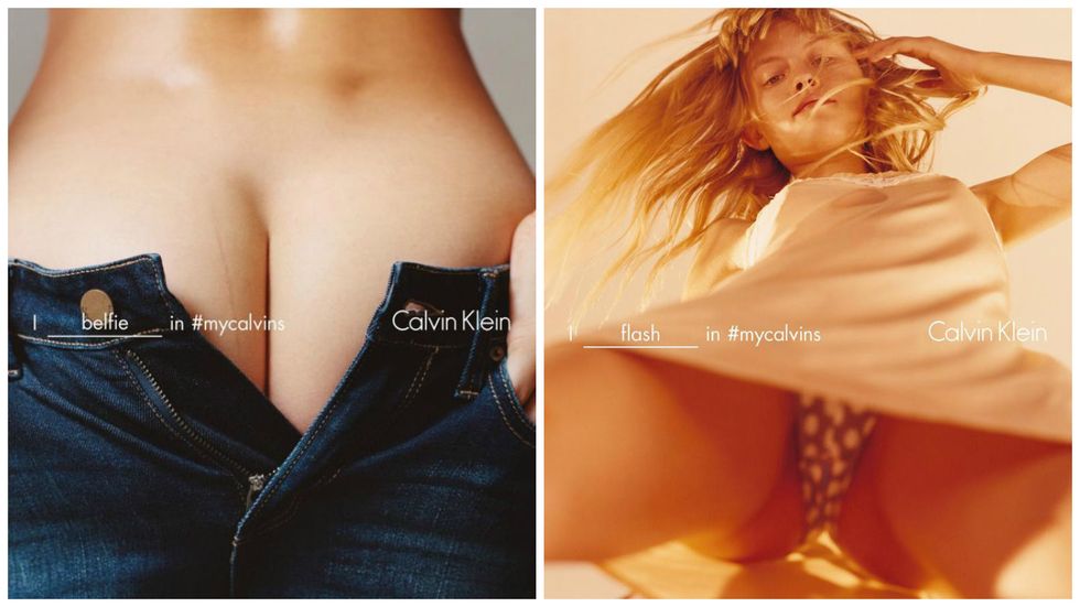 Abbey Lee Kershaw and an unnamed model for the Spring 2016 Calvin Klein ad campaign